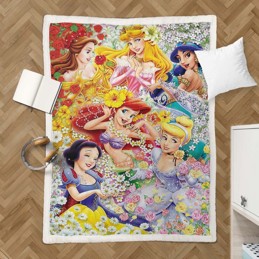 Disney Prinzessin 14 Decke - Fleecedecke – Bild 3