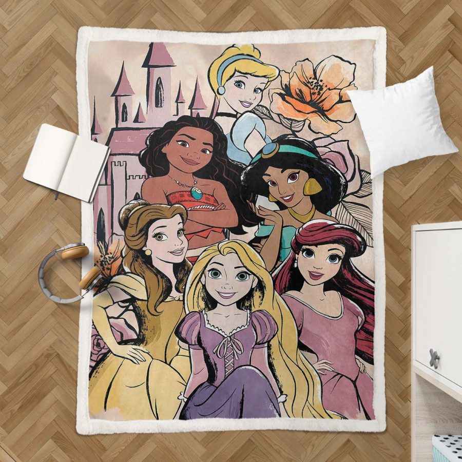 Disney Prinzessin 19 Decke - Fleecedecke – Bild 3