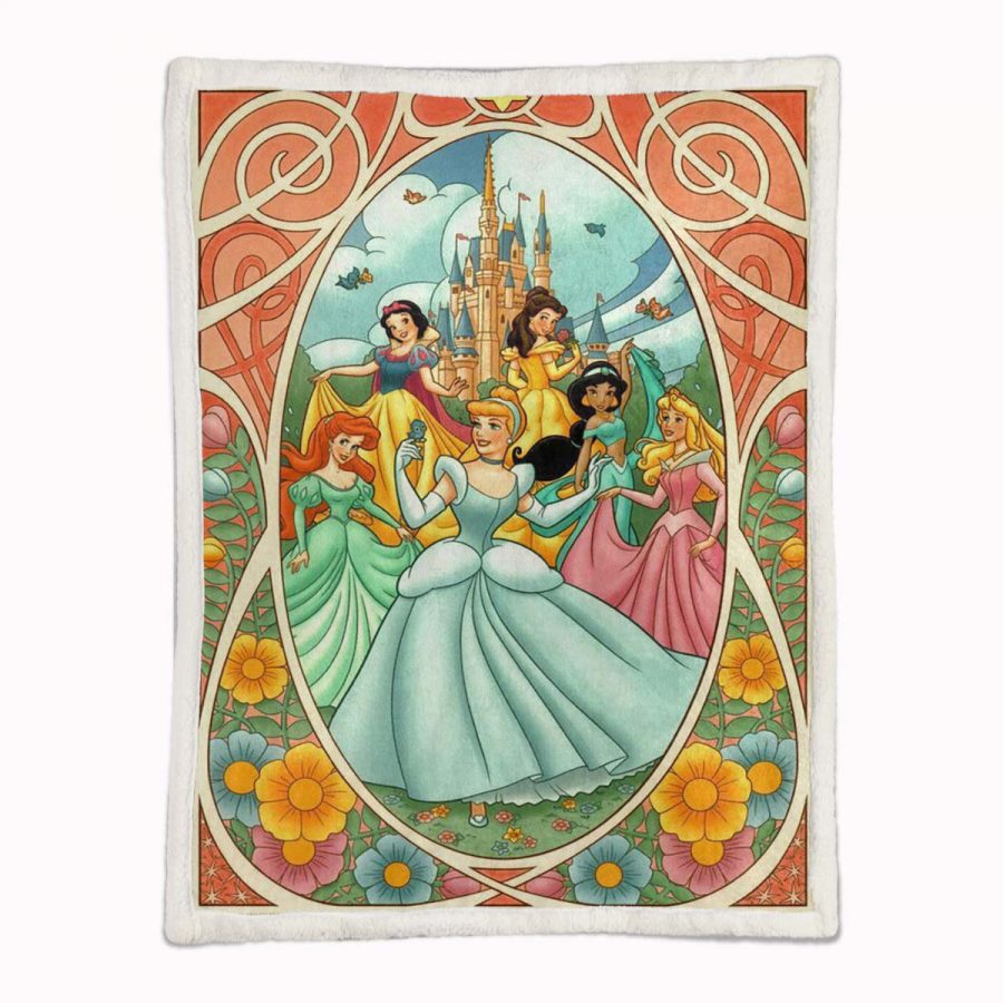Disney Prinzessin Schönheit 01 Decke - Fleecedecke – Bild 2