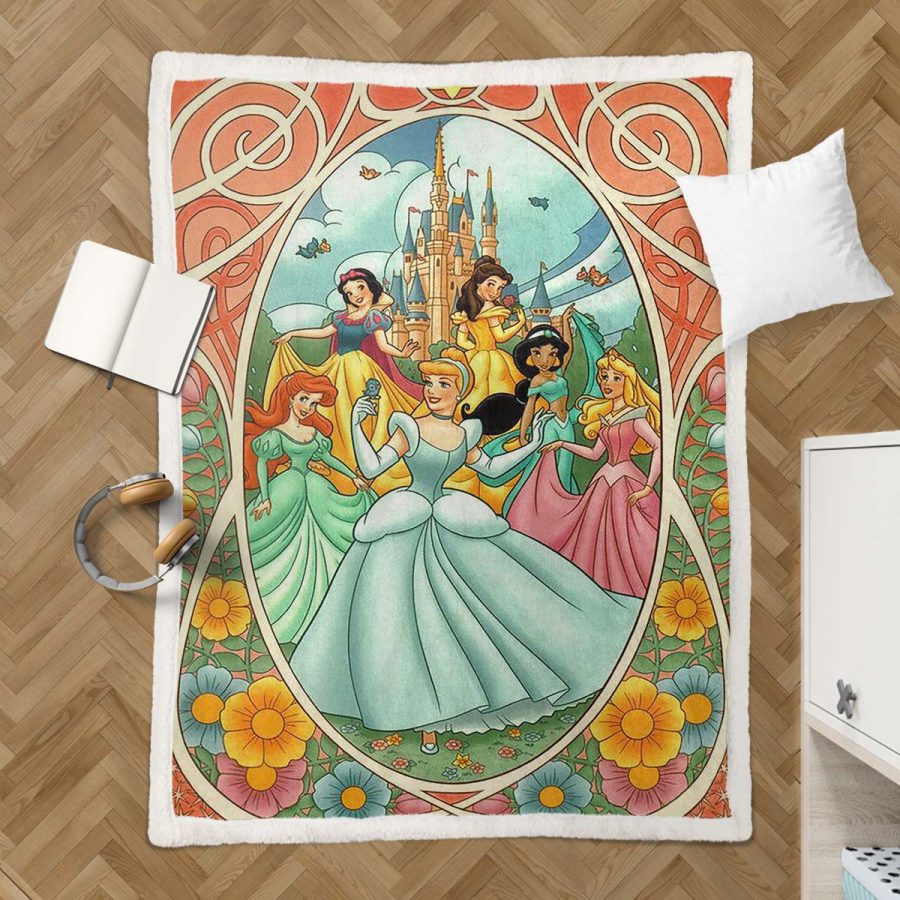 Disney Prinzessin Schönheit 01 Decke - Fleecedecke – Bild 3