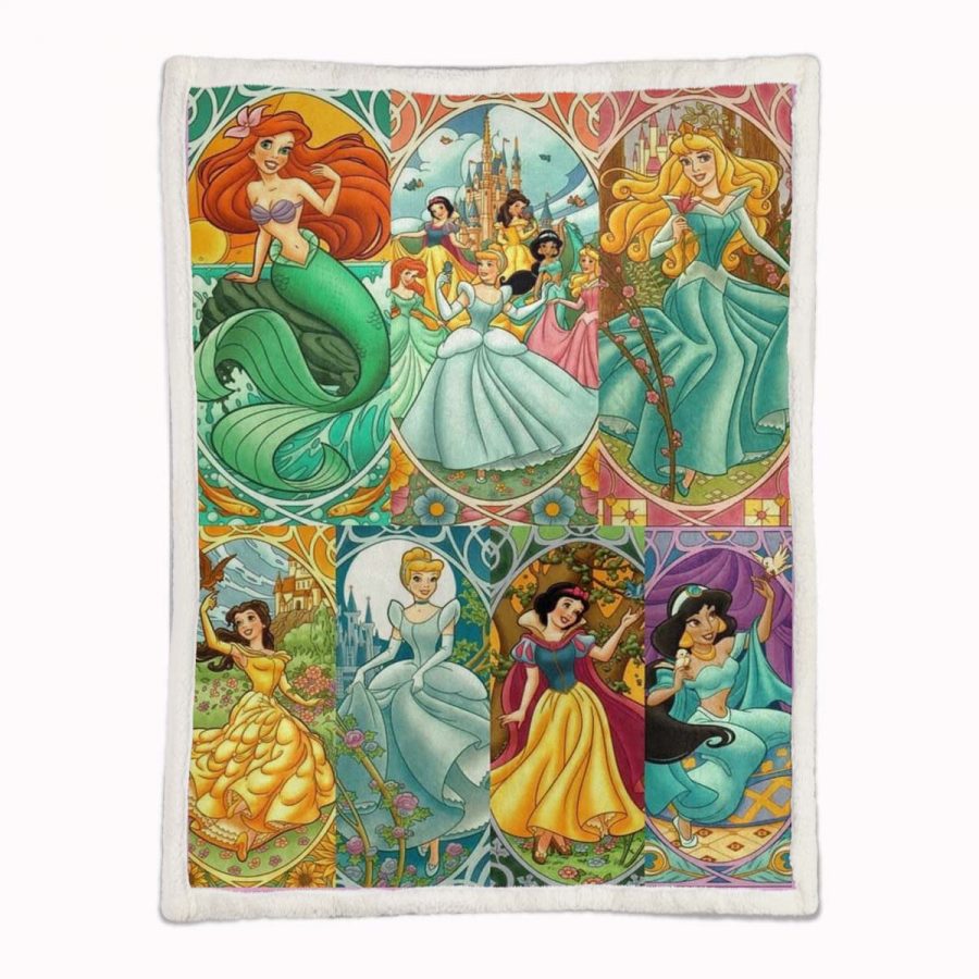 Disney Prinzessin Schönheit 02 Decke - Fleecedecke – Bild 2