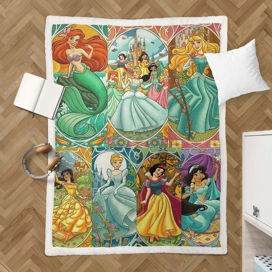 Disney Prinzessin Schönheit 02 Decke - Fleecedecke – Bild 3