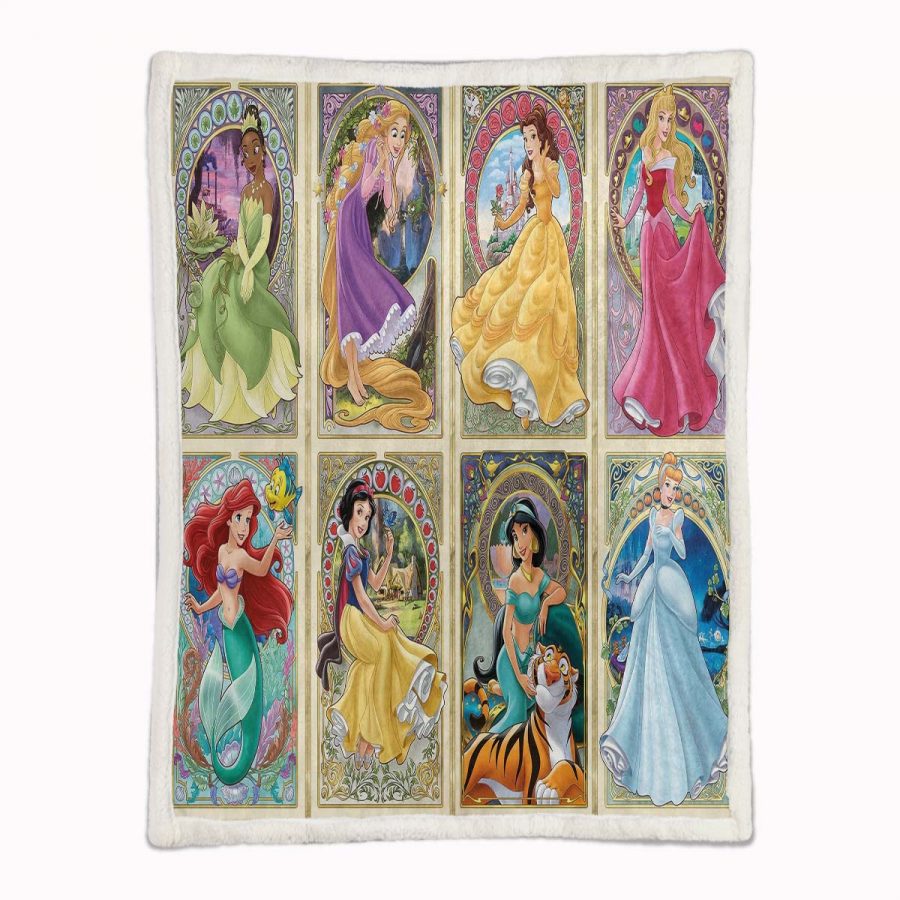 Disney Prinzessin Schönheit 03 Decke - Fleecedecke – Bild 2