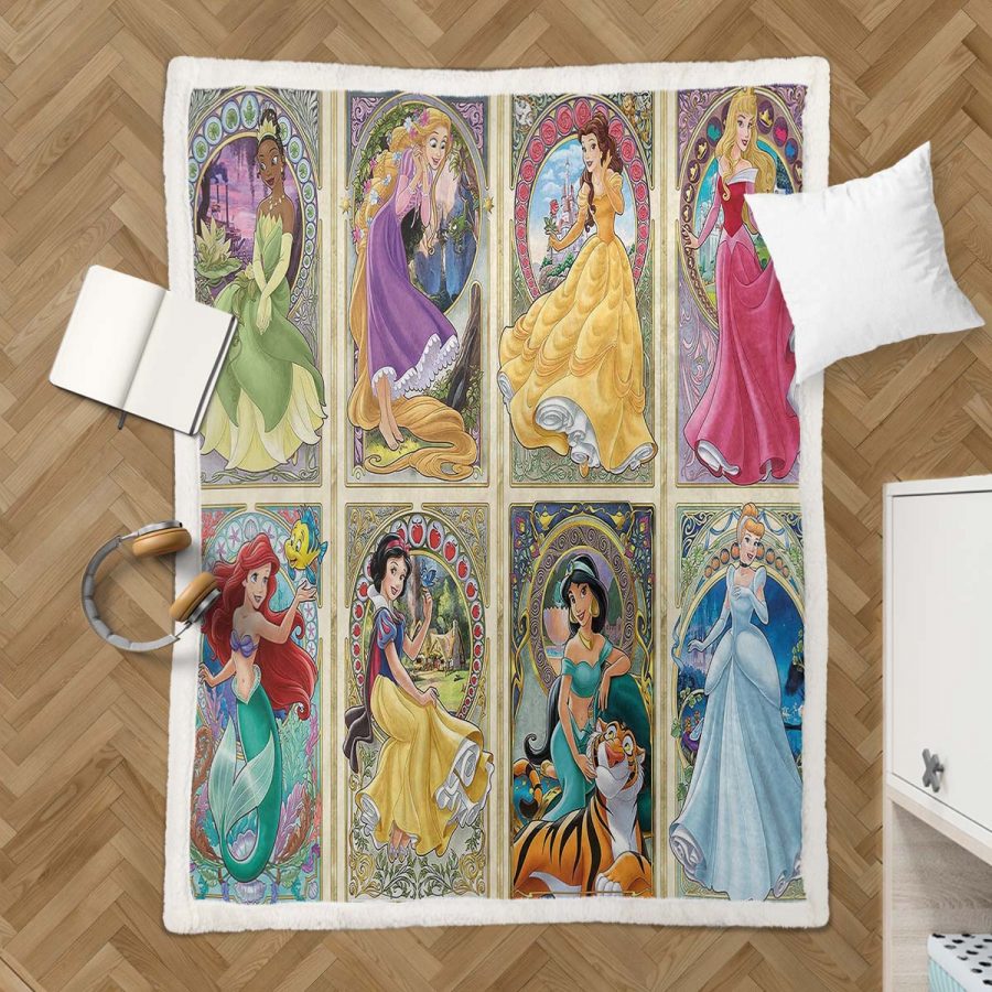 Disney Prinzessin Schönheit 03 Decke - Fleecedecke – Bild 3
