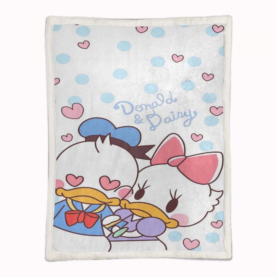Donald und Daisy Duck süß Decke - Fleecedecke – Bild 2