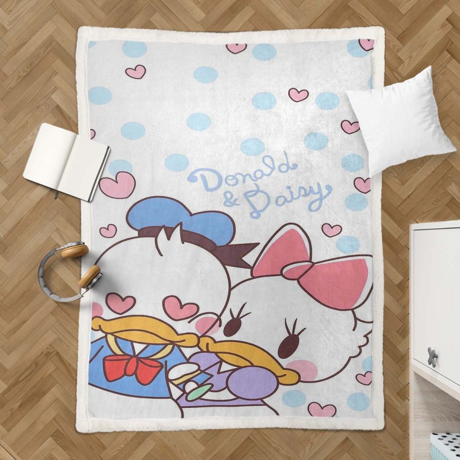 Donald und Daisy Duck süß Decke - Fleecedecke – Bild 3