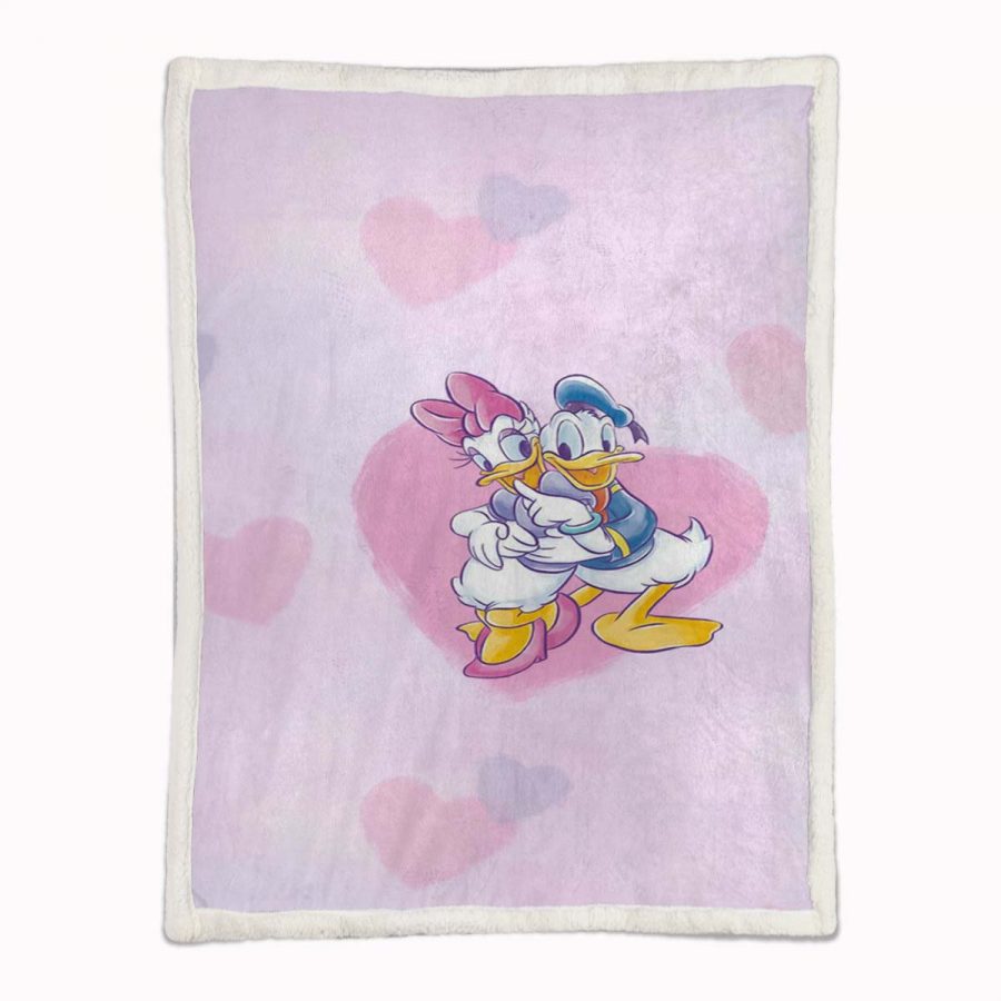 Donald und Daisy Duck lieben Decke - Fleecedecke – Bild 2