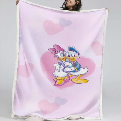 Donald und Daisy Duck lieben Decke - Fleecedecke