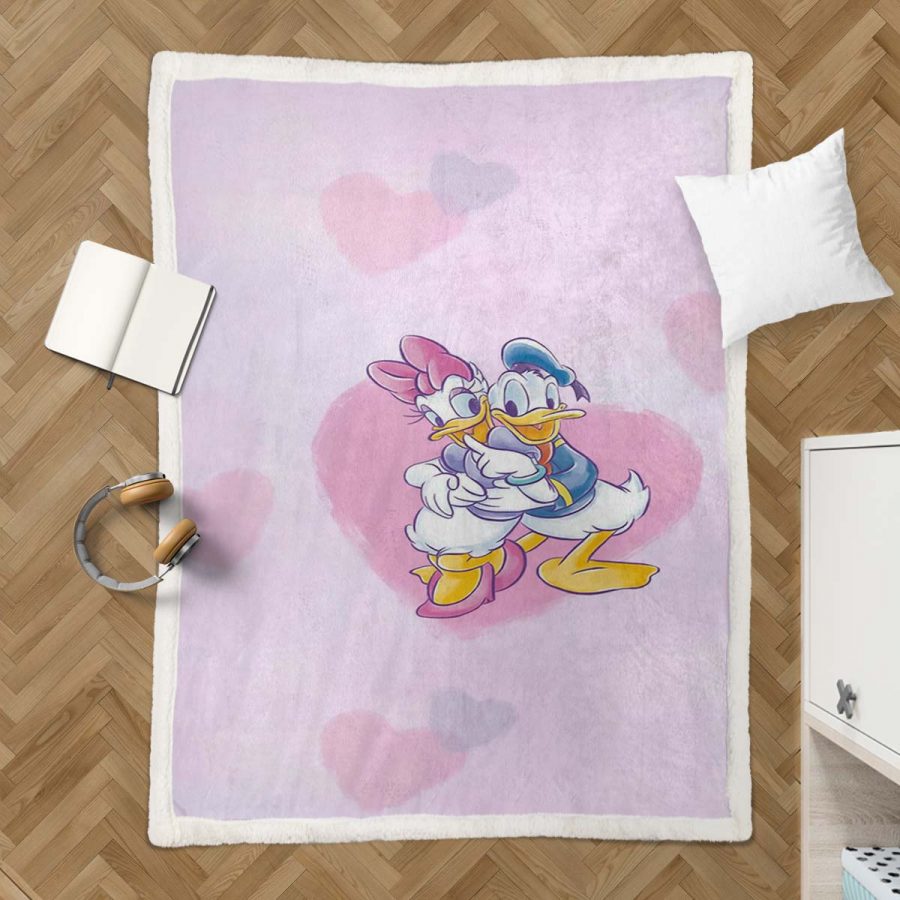 Donald und Daisy Duck lieben Decke - Fleecedecke – Bild 3
