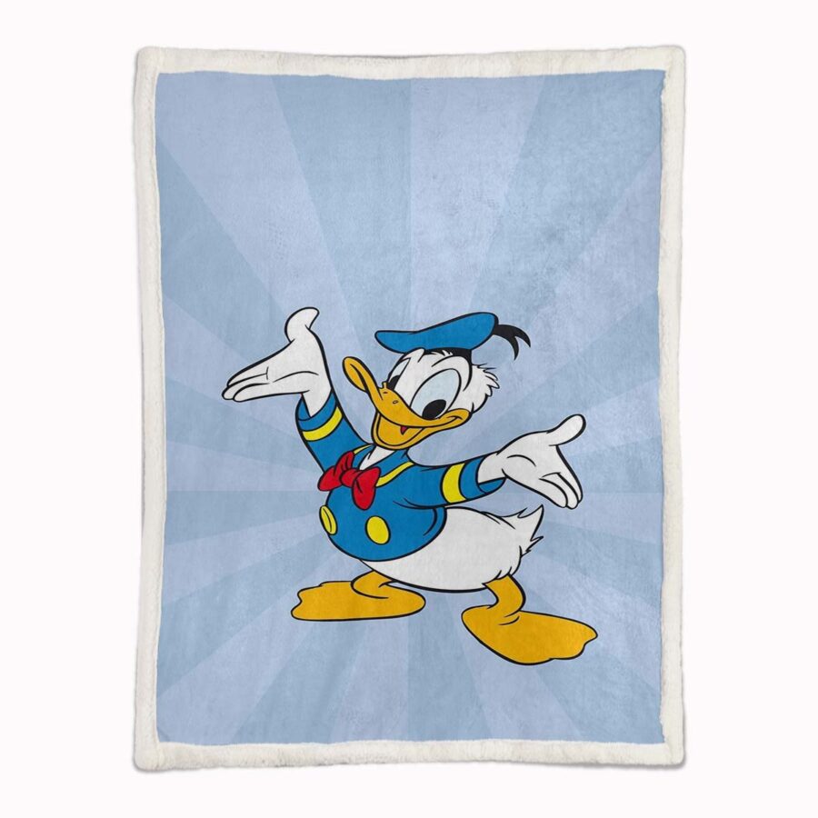 Donald Duck glücklich 01 Decke - Fleecedecke – Bild 2