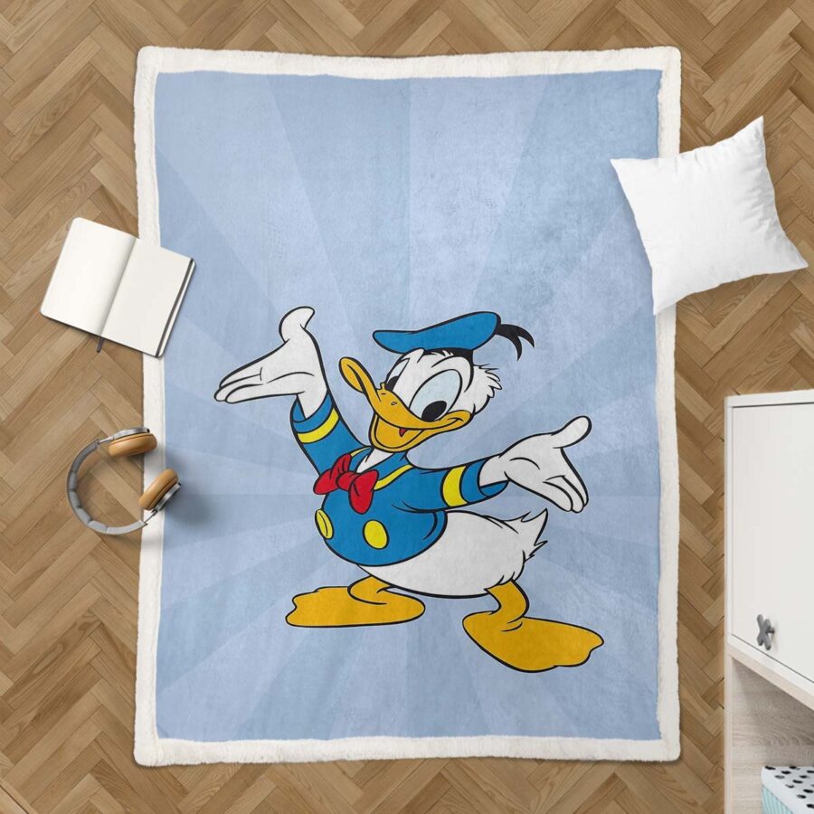 Donald Duck glücklich 01 Decke - Fleecedecke – Bild 3