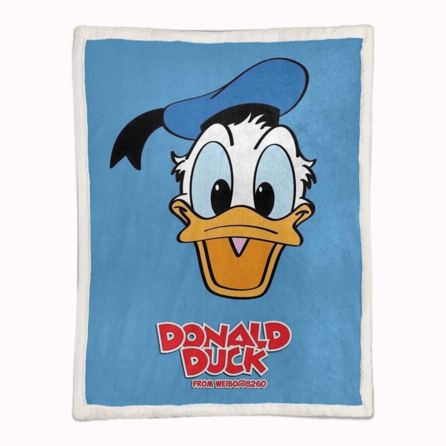 Donald Duck Glücklich 02 Decke - Fleecedecke – Bild 2