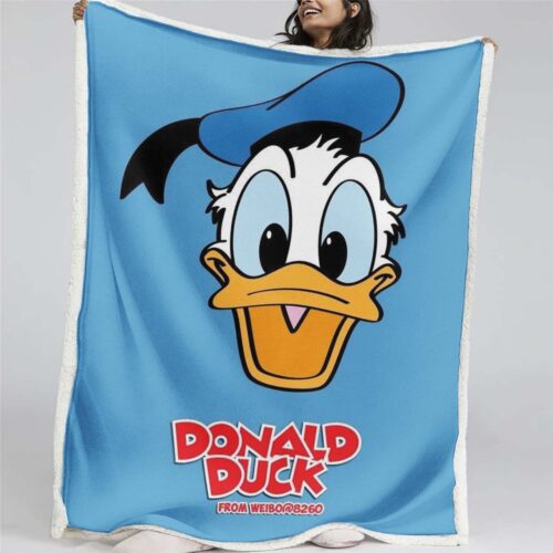 Donald Duck Glücklich 02 Decke - Fleecedecke