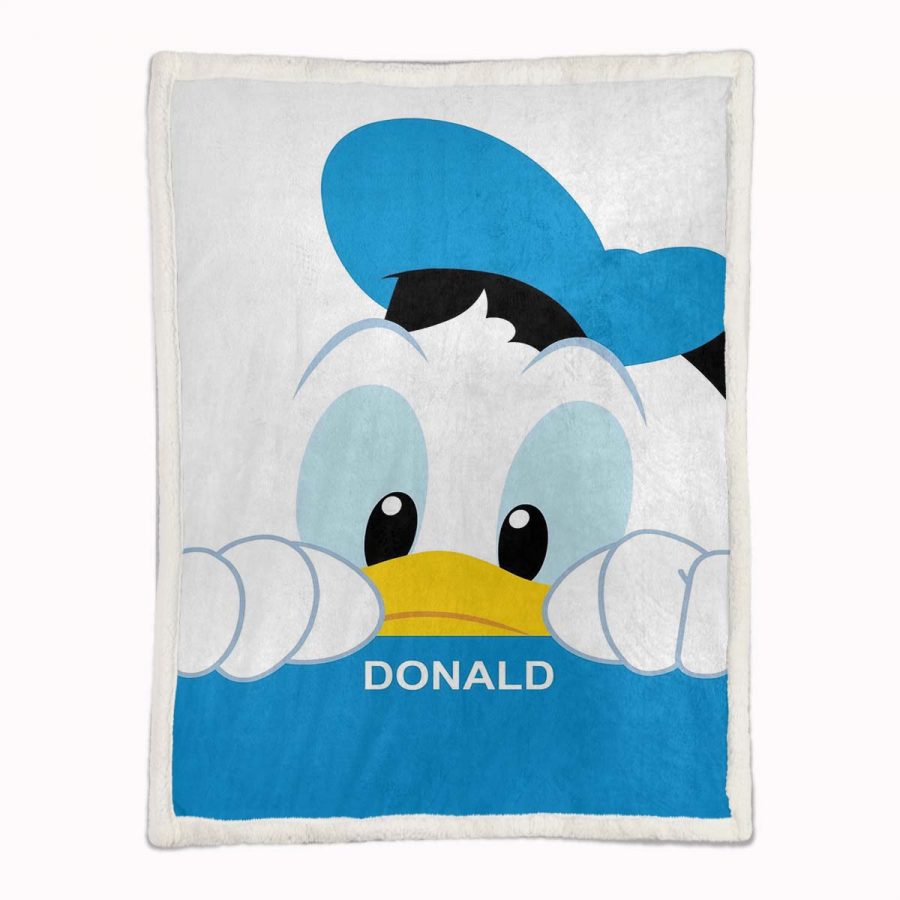 Donald Duck Glücklich 03 Decke - Fleecedecke – Bild 2