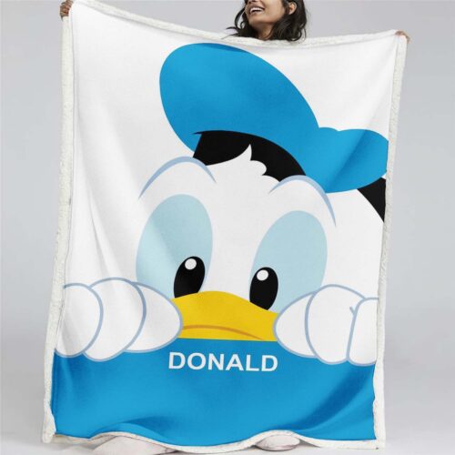 Donald Duck Glücklich 03 Decke - Fleecedecke