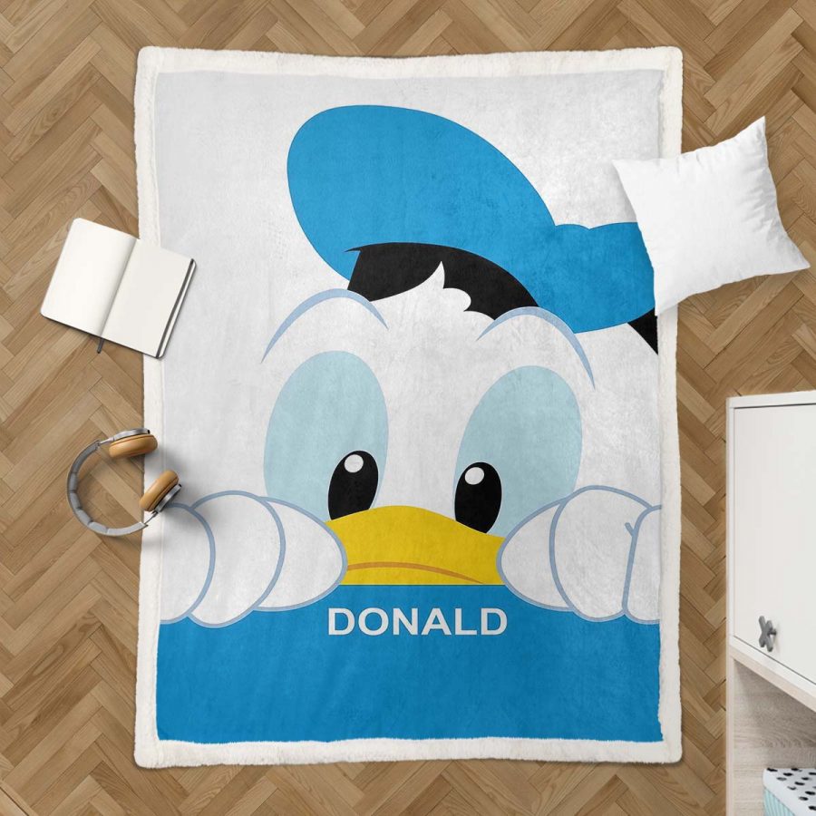 Donald Duck Glücklich 03 Decke - Fleecedecke – Bild 3