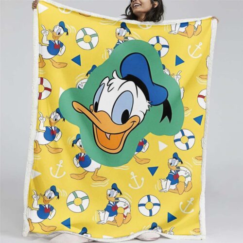 Donald Duck Glücklich 04 Decke - Fleecedecke