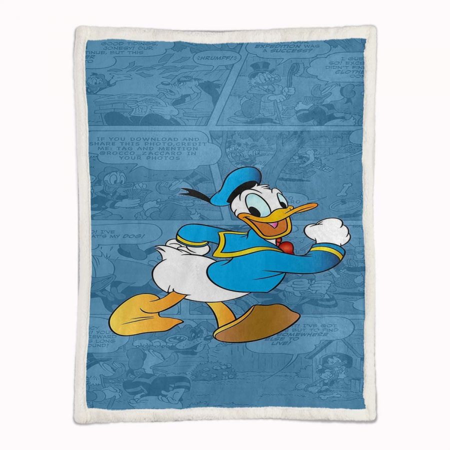 Donald Duck Glücklich 05 Decke - Fleecedecke – Bild 2