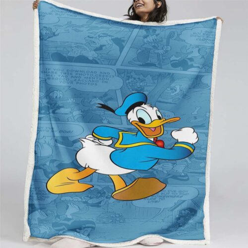 Donald Duck Glücklich 05 Decke - Fleecedecke
