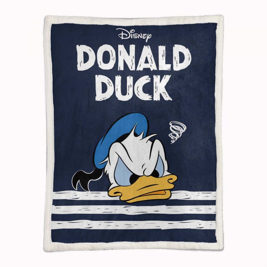 Donald Duck Glücklich 06 Decke - Fleecedecke – Bild 2