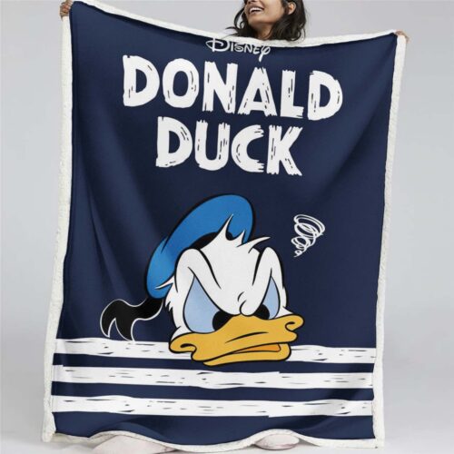 Donald Duck Glücklich 06 Decke - Fleecedecke