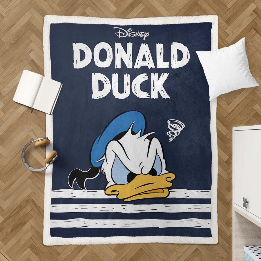 Donald Duck Glücklich 06 Decke - Fleecedecke – Bild 3