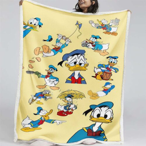 Donald Duck Glücklich 08 Decke - Fleecedecke