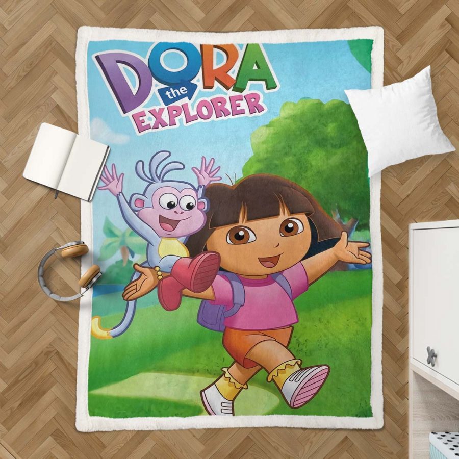 Dora die Erkunderin 02 Decke - Fleecedecke – Bild 3