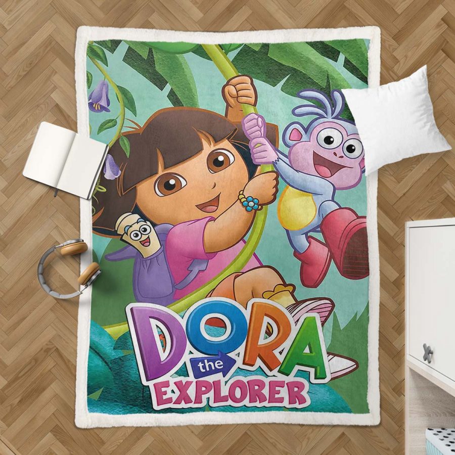 Dora die Erkunderin 04 Decke - Fleecedecke – Bild 3