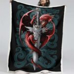 Drache Anne Stokes Decke – Fleecedecke