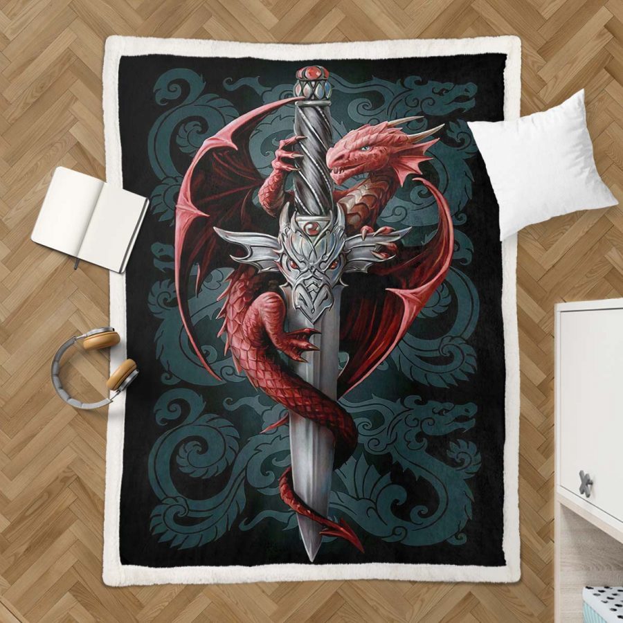 Drache Anne Stokes Decke - Fleecedecke – Bild 3