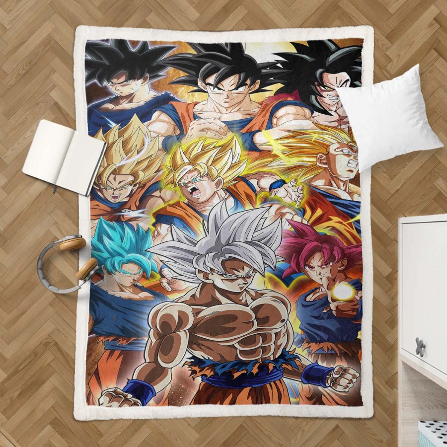 Dragon Ball Son Goku 1017 Decke - Fleecedecke – Bild 3