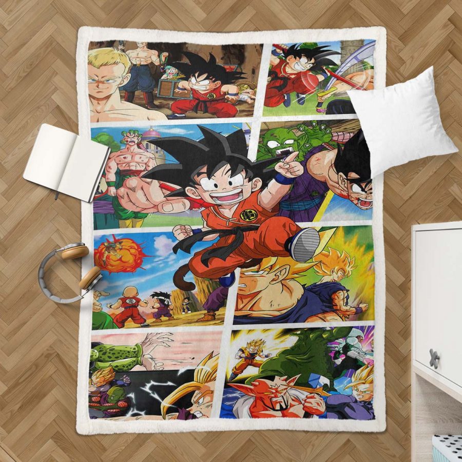 Dragon Ball Son Goku 1019 Decke - Fleecedecke – Bild 3