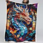 Drachen-Diamantmalerei 2 Decke – Fleecedecke