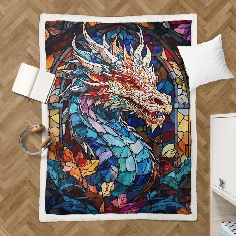 Drachen-Diamantmalerei 2 Decke - Fleecedecke – Bild 3