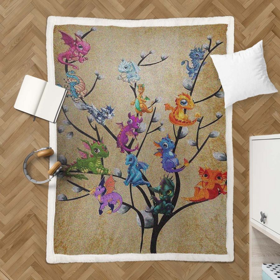 Drachenbaum Decke - Fleecedecke – Bild 3
