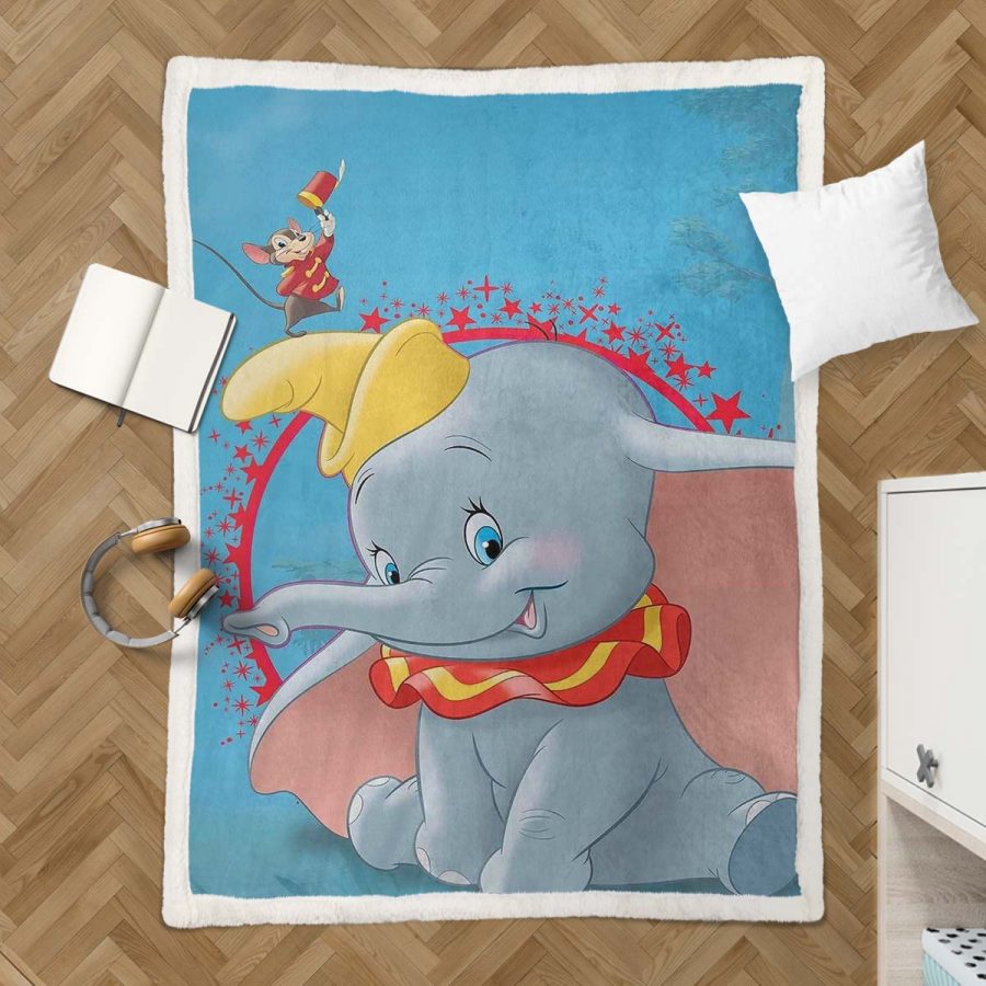 Dumbo und Timothy Q Maus 1 Decke - Fleecedecke – Bild 3