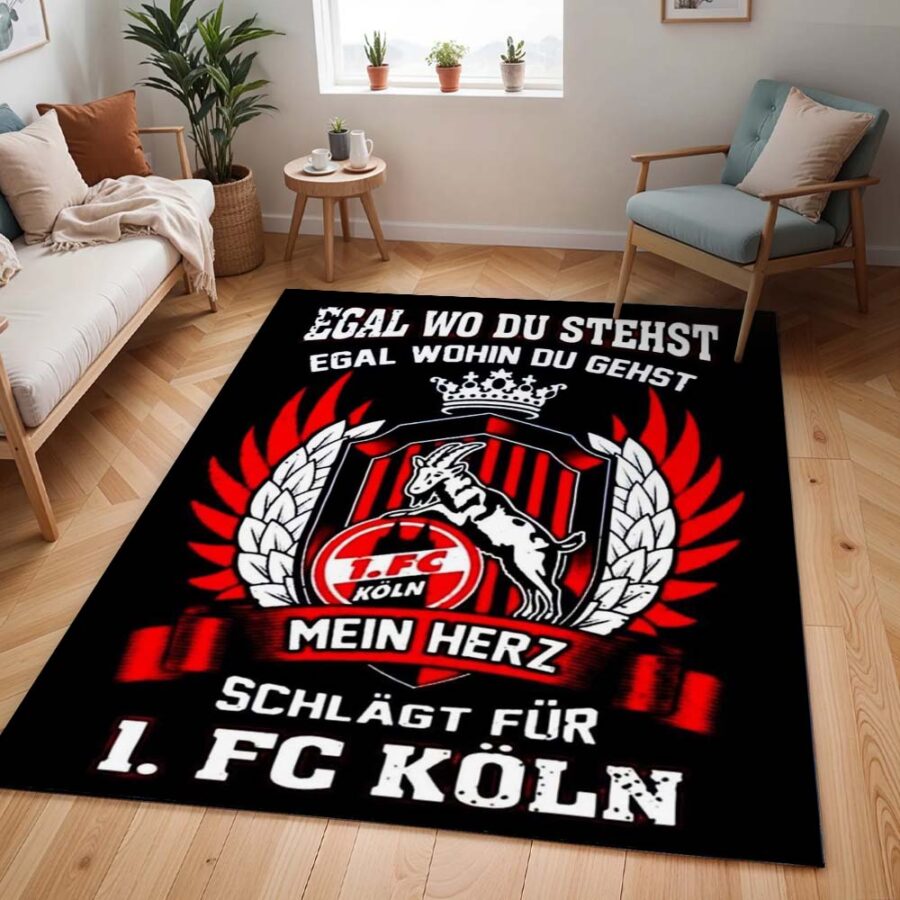 Egal wo du stehst egal wohin du gehst FC Köln Teppich – Bild 2