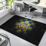 Eintracht Braunschweig Blau Gelb Raute Stil 01 Teppich