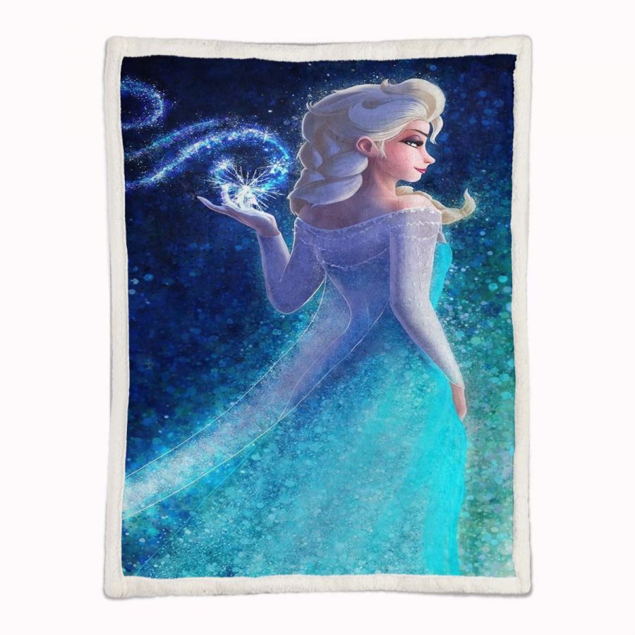 Elsa Die Eiskönigin - Schneeprinzessin 02 Decke - Fleecedecke – Bild 2
