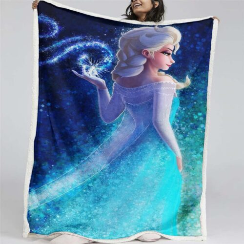 Elsa Die Eiskönigin - Schneeprinzessin 02 Decke - Fleecedecke