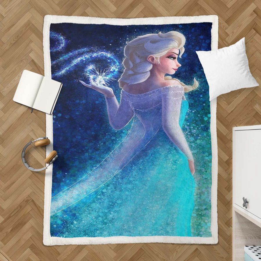 Elsa Die Eiskönigin - Schneeprinzessin 02 Decke - Fleecedecke – Bild 3