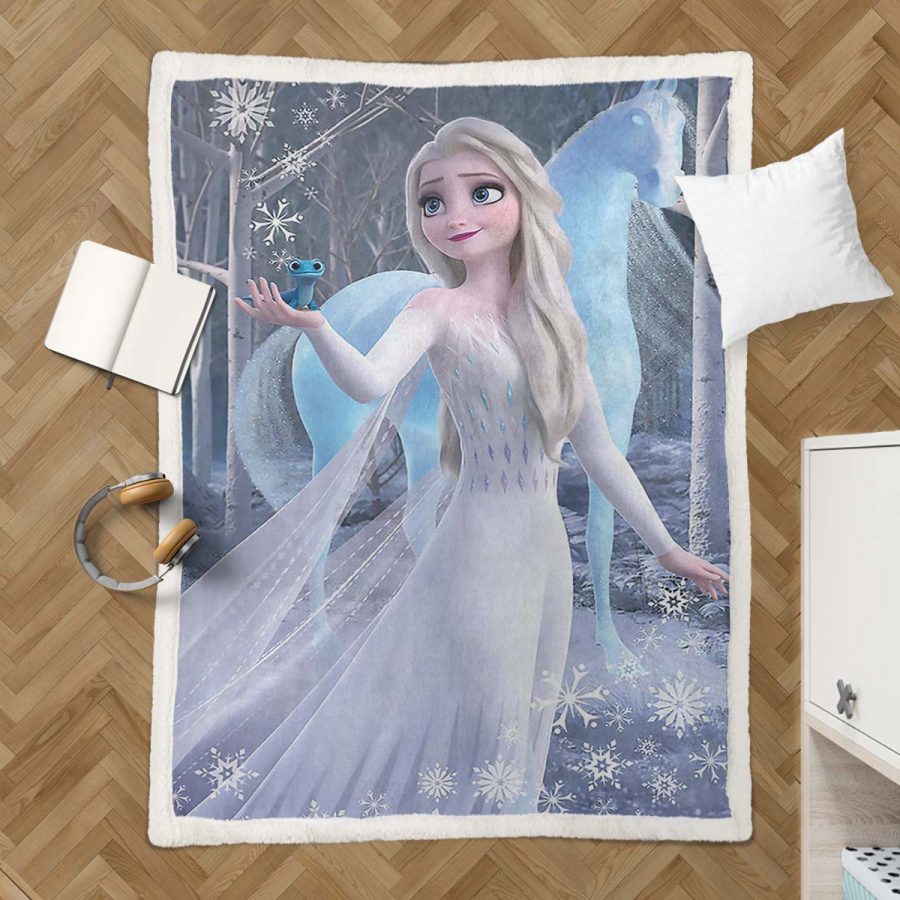Elsa Die Eiskönigin - Schneeprinzessin 07 Decke - Fleecedecke – Bild 3