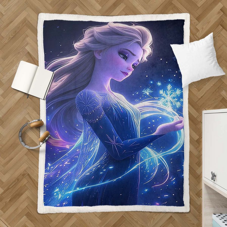Elsa Die Eiskönigin - Schneeprinzessin 08 Decke - Fleecedecke – Bild 3