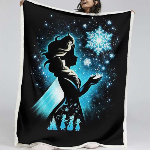 Elsa Die Eiskönigin - Schneeprinzessin 10 Decke - Fleecedecke