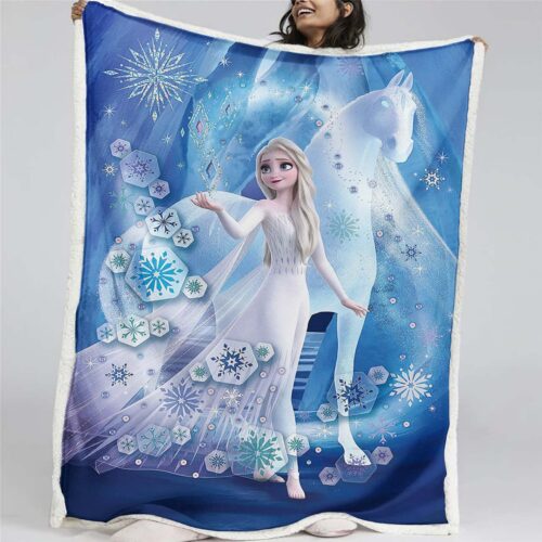 Elsa Die Eiskönigin - Schneeprinzessin 15 Decke - Fleecedecke