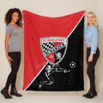 FC Ingolstadt Schanzer 04 weiß-roter Hintergrund Fleecedecke – Decke