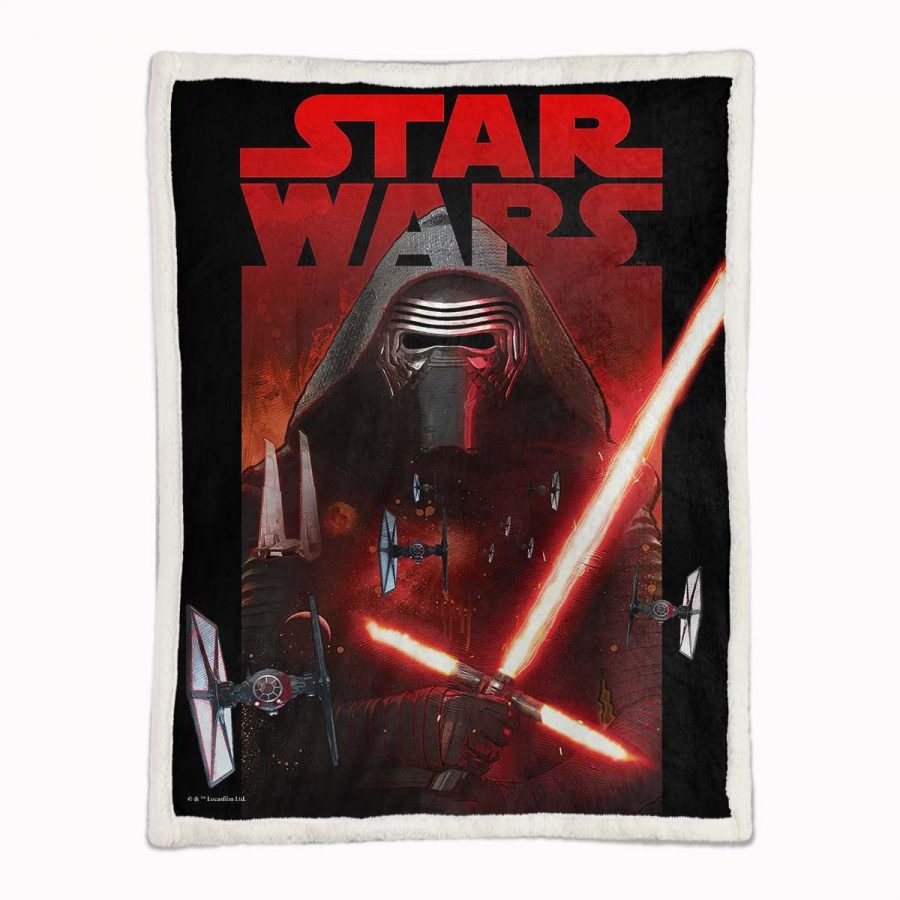 Star Wars Lichtschwert Rot Darth Vader Decke - Fleecedecke – Bild 2
