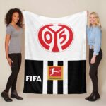 FSV Mainz 05 schwarz rot 1001 Fleecedecke – Decke