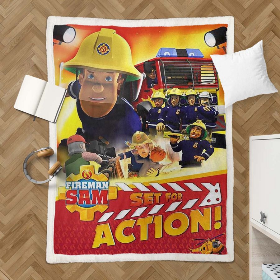 Feuerwehrmann Sam Charaktere 10 Decke - Fleecedecke – Bild 3